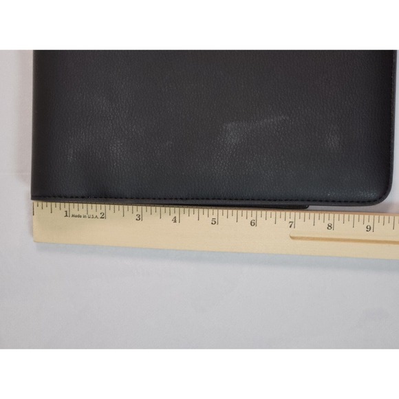 VON HOLZHAUSEN Apple MacBook 13" Black Leather Portfolio Sleeve Cover Ipad - Picture 5 of 6